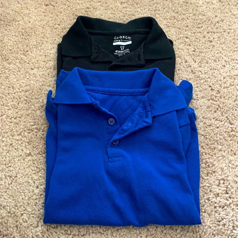 Lot of 2 boys small (6-7) school shirts